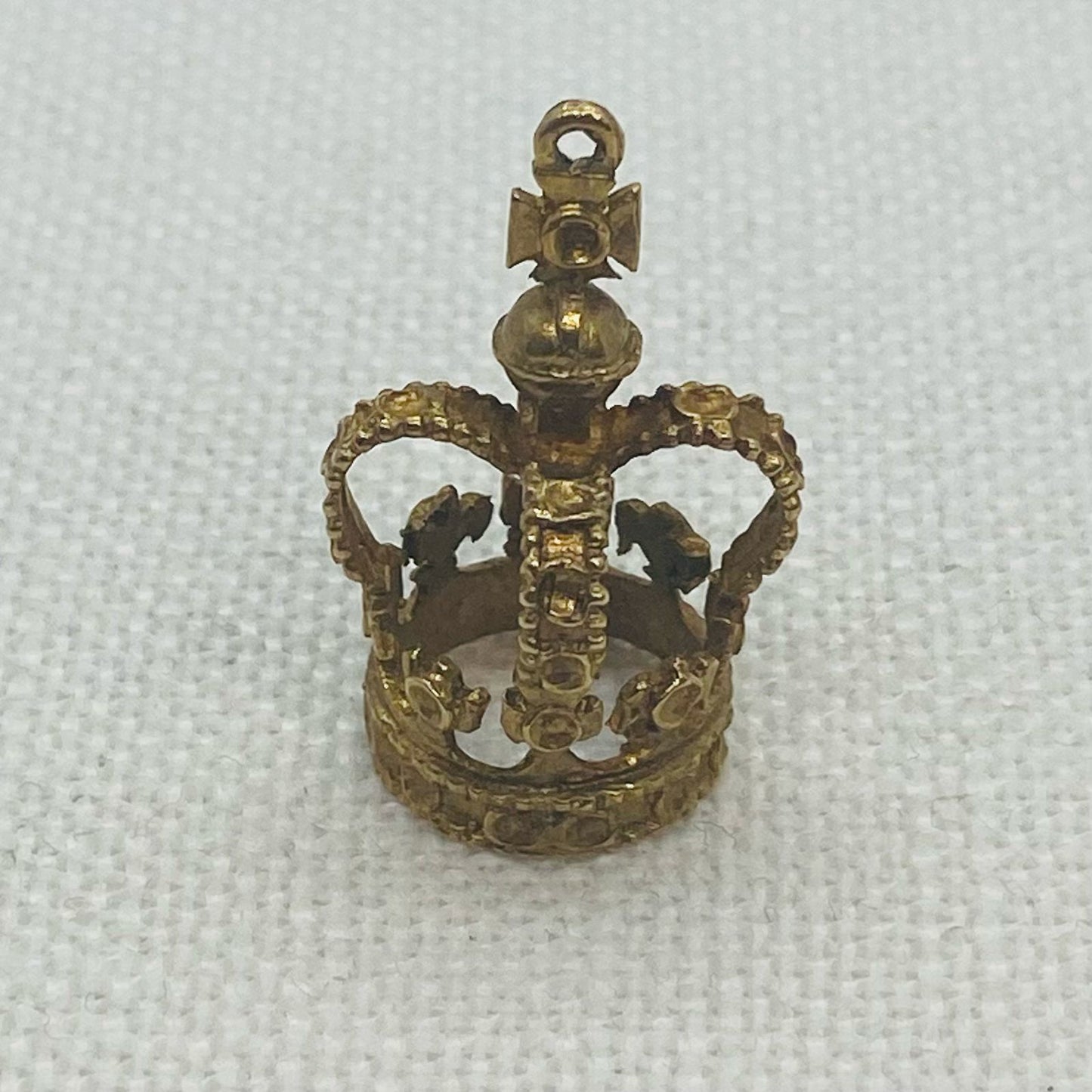 Royal Crown Vintage Gold Charm Pendant