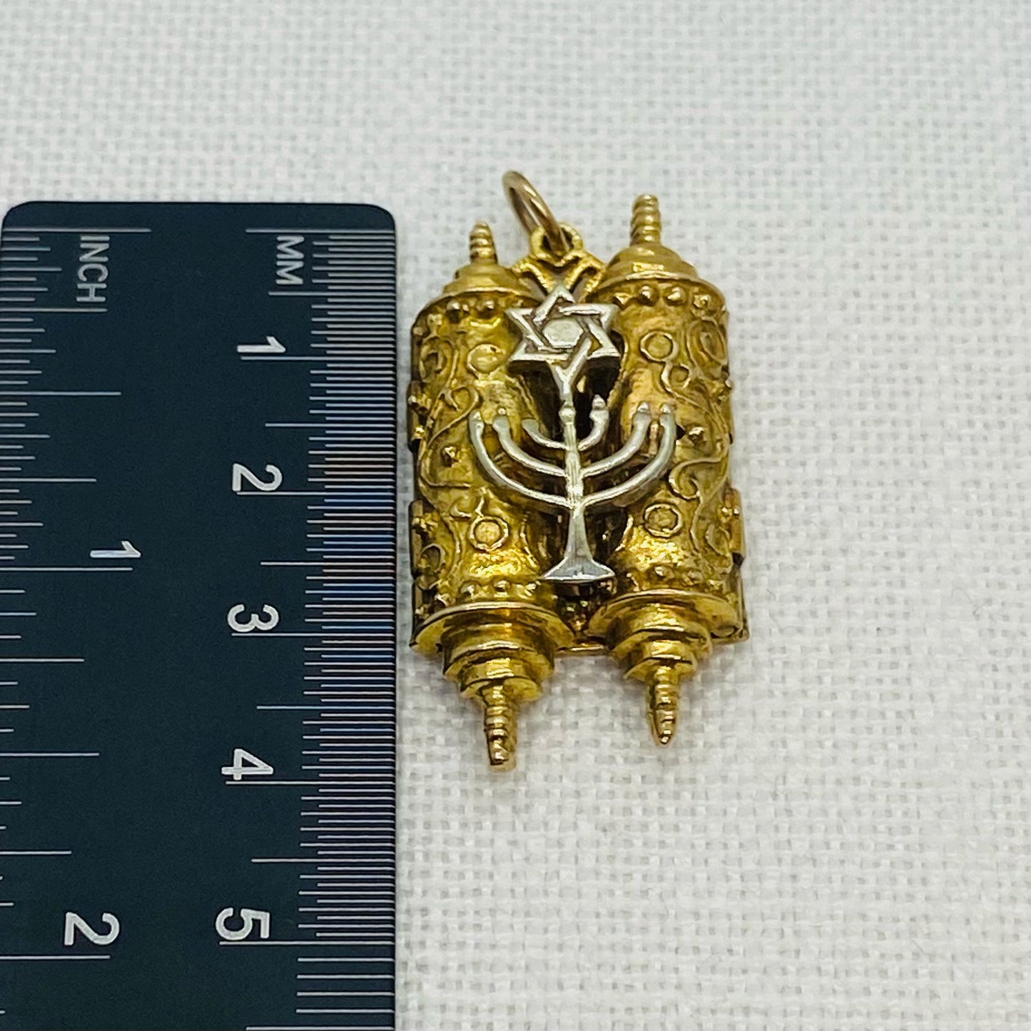 Jewish Torah Scrolls Pendant Charm