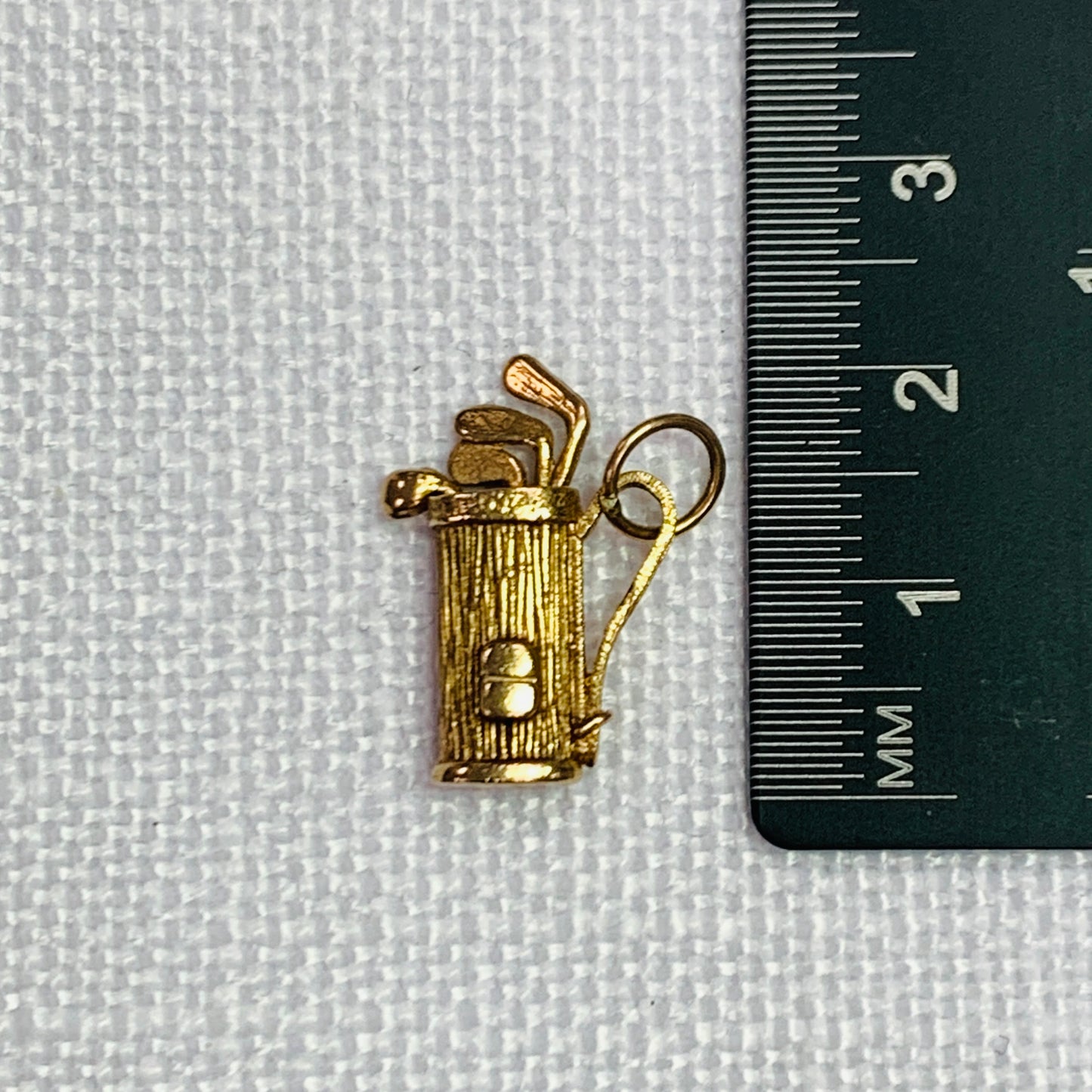 Golf Bag With Golf Clubs Charm Pendant