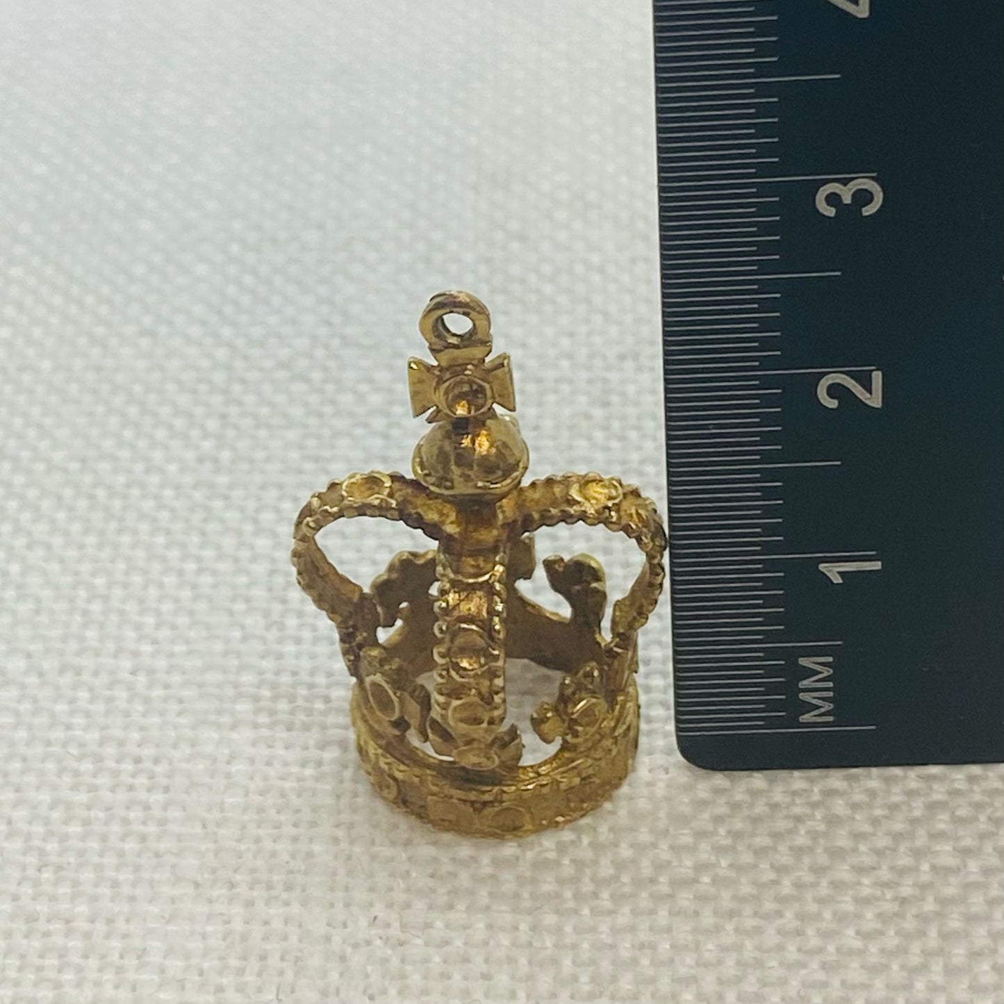 Royal Crown Vintage Gold Charm Pendant