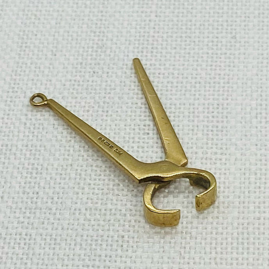 Gold Pliers Vintage Charm Pendant