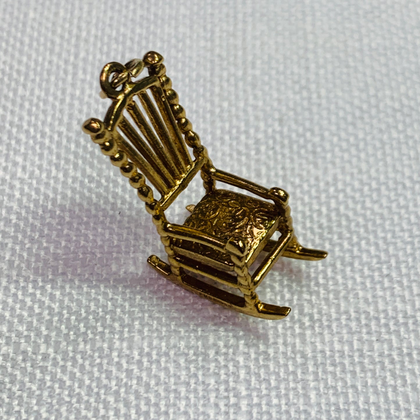 Rocking Chair Gold Charm Pendant