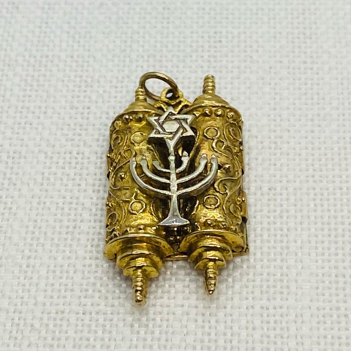 Jewish Torah Scrolls Pendant Charm