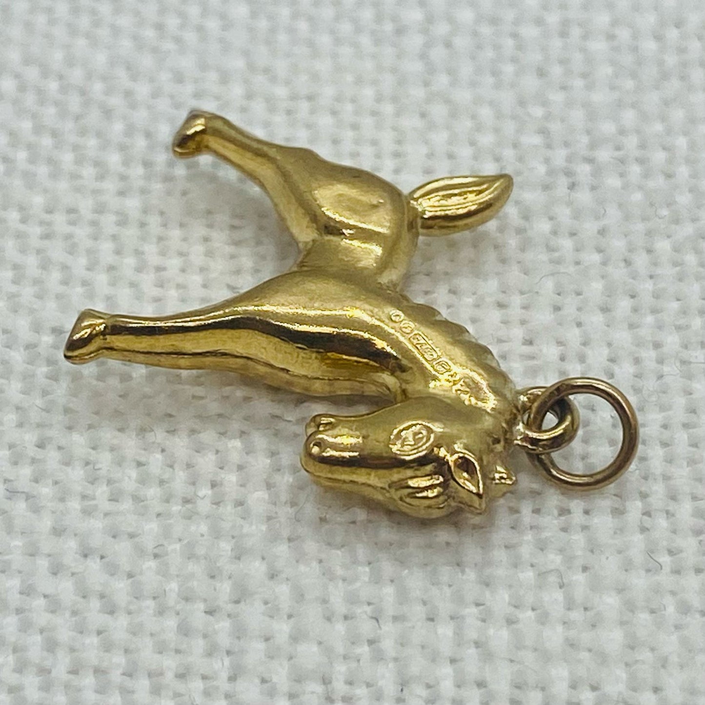 Horse Vintage Gold Charm Pendant