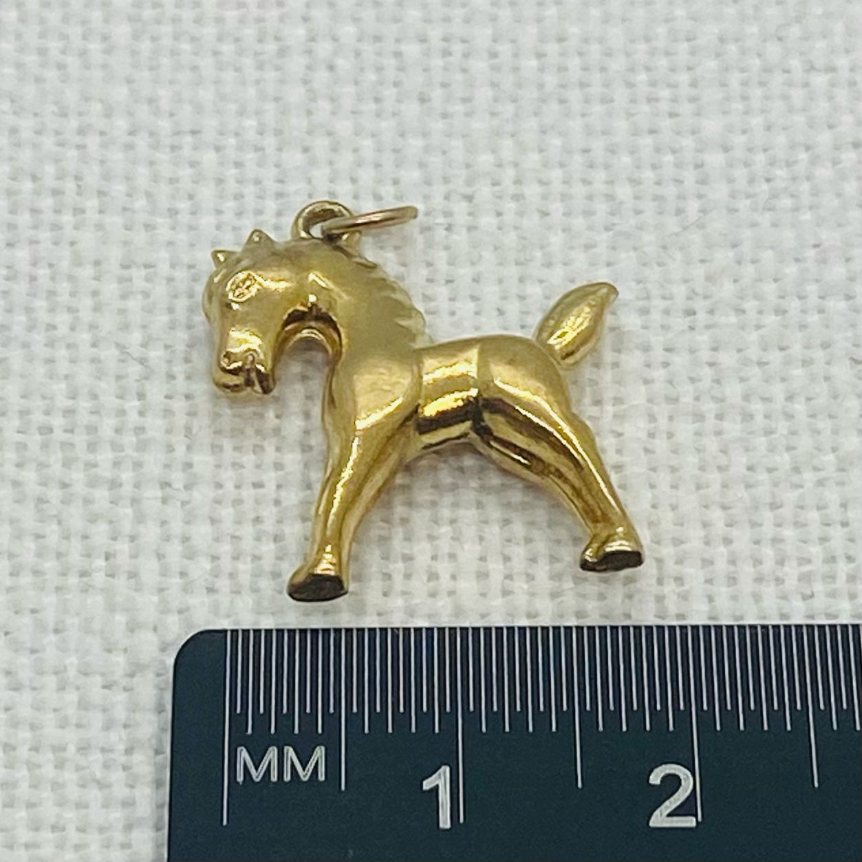 Horse Vintage Gold Charm Pendant