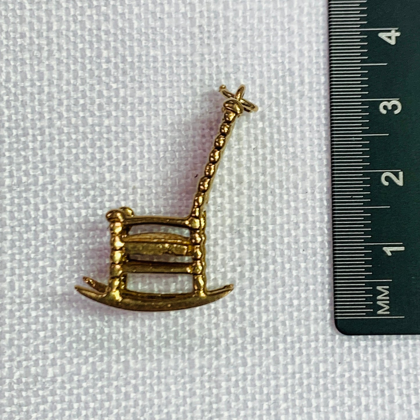 Rocking Chair Gold Charm Pendant