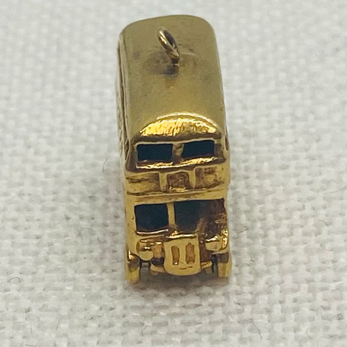 London Bus Route Master Vintage Gold Charm Pendant