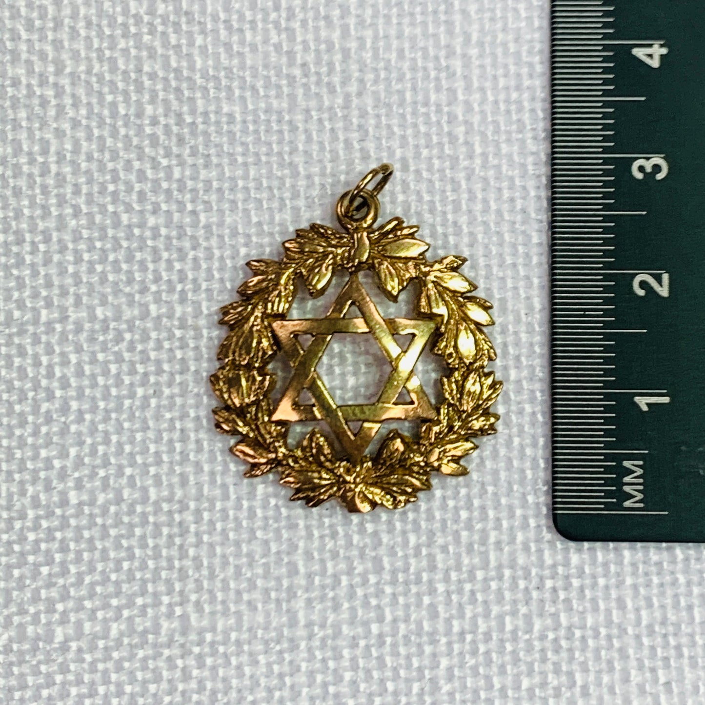 Jewish Star of David Wreath Charm Pendant